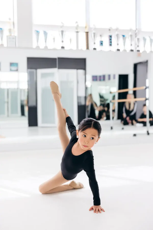 Young competitive dancers performing at a regional dance competition in Toronto Ontario